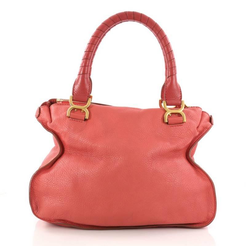 Chloe Marcie Shoulder Bag Leather Medium In Good Condition In NY, NY