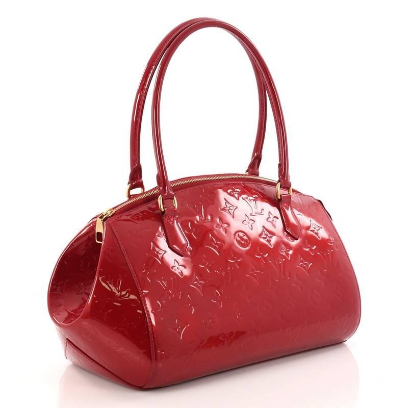 Red Louis Vuitton Sherwood Handbag Monogram Vernis GM