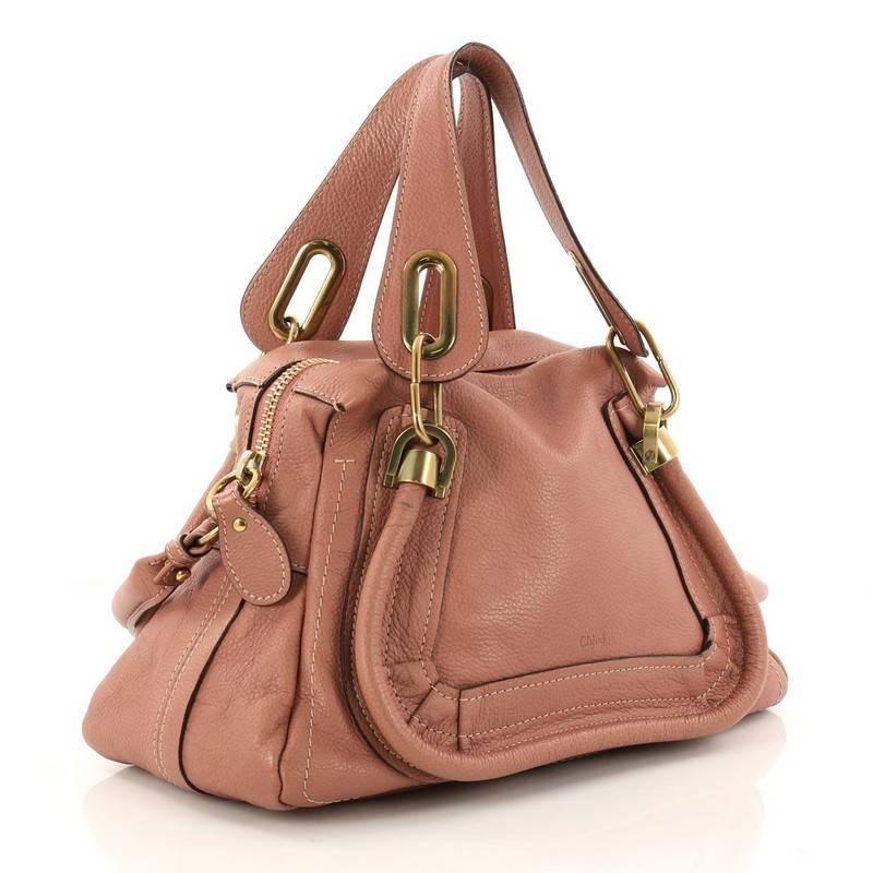 Brown Chloe Paraty Top Handle Bag Leather Small