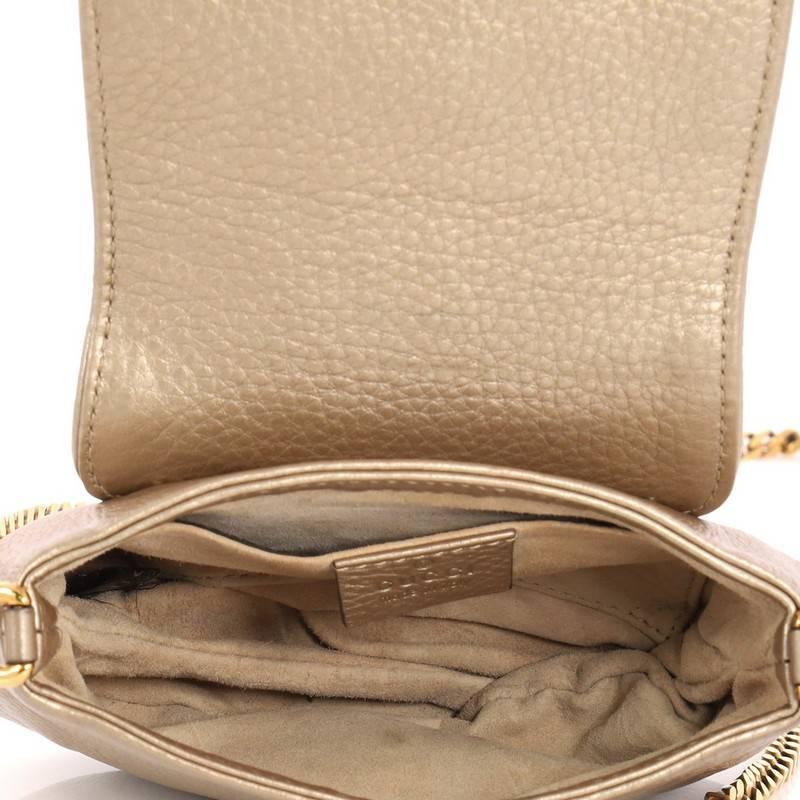 Gucci 1973 Crossbody Bag Leather Small In Good Condition In NY, NY