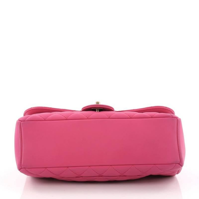 Pink Chanel Mademoiselle Chic Flap Bag Quilted Lambskin Medium