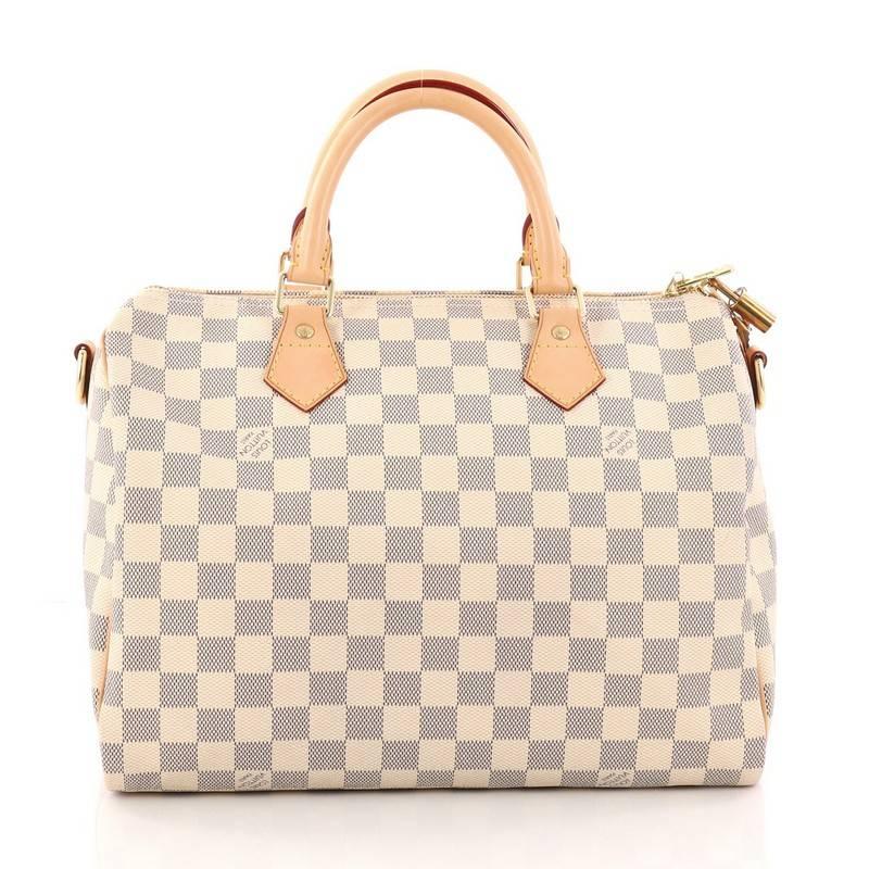 Louis Vuitton Speedy Bandouliere Bag Damier 30 In Good Condition In NY, NY