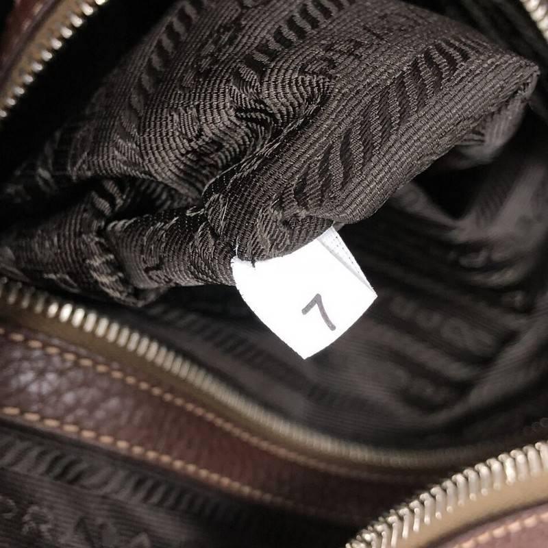 Prada Bauletto Handtasche mit geprägtem Logo Vitello Daino Large 2