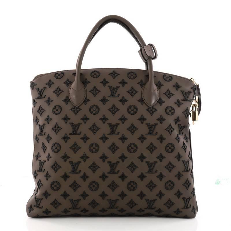 Louis Vuitton Lockit Handbag Limited Edition Monogram Addiction Rubber Vertical In Good Condition In NY, NY