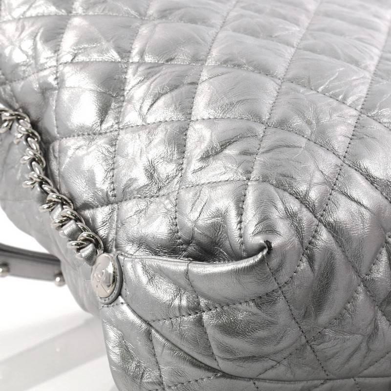 Chanel Big Bang Hobo Quilted Metallic Aged Calfskin Large In Good Condition In NY, NY