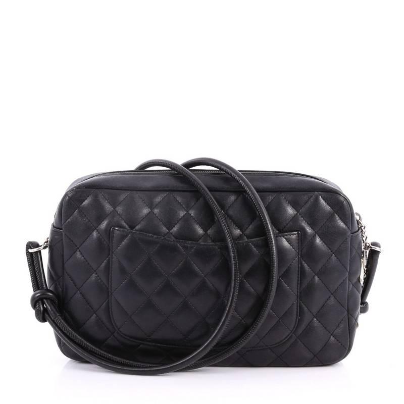 Chanel Cambon Camera Bag Quilted Leather  In Good Condition In NY, NY