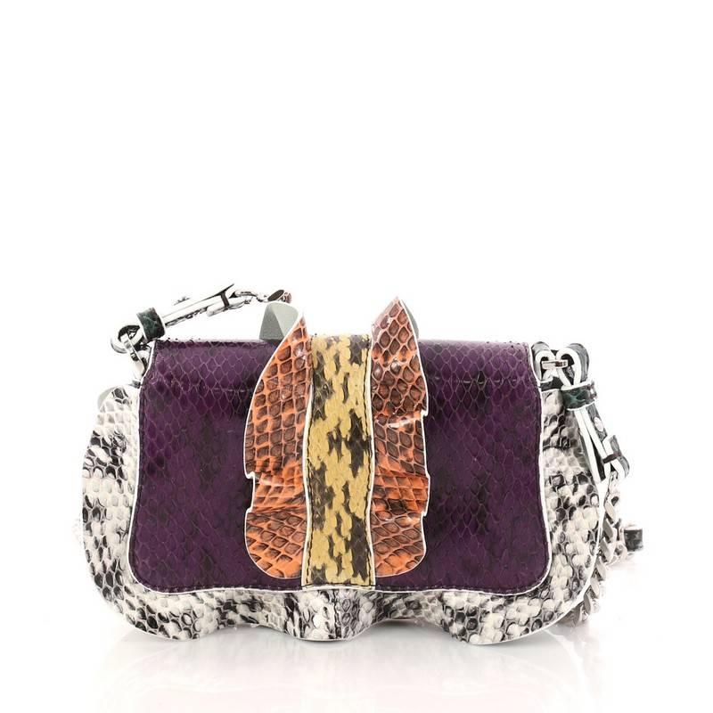 Fendi Wave Baguette Python Micro In Good Condition In NY, NY
