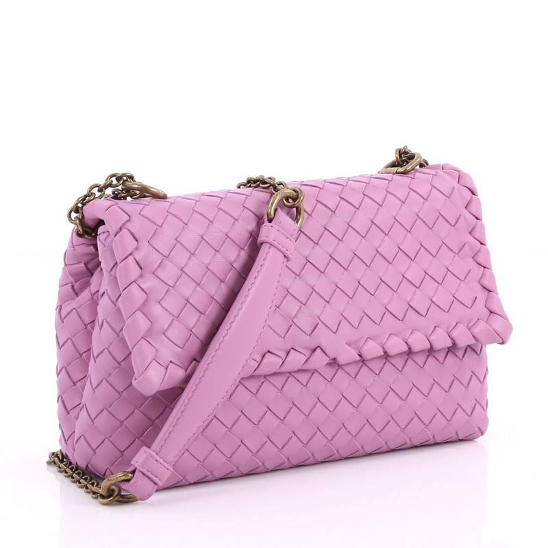 Purple Bottega Veneta Olimpia Crossbody Bag Intrecciato Nappa Baby 