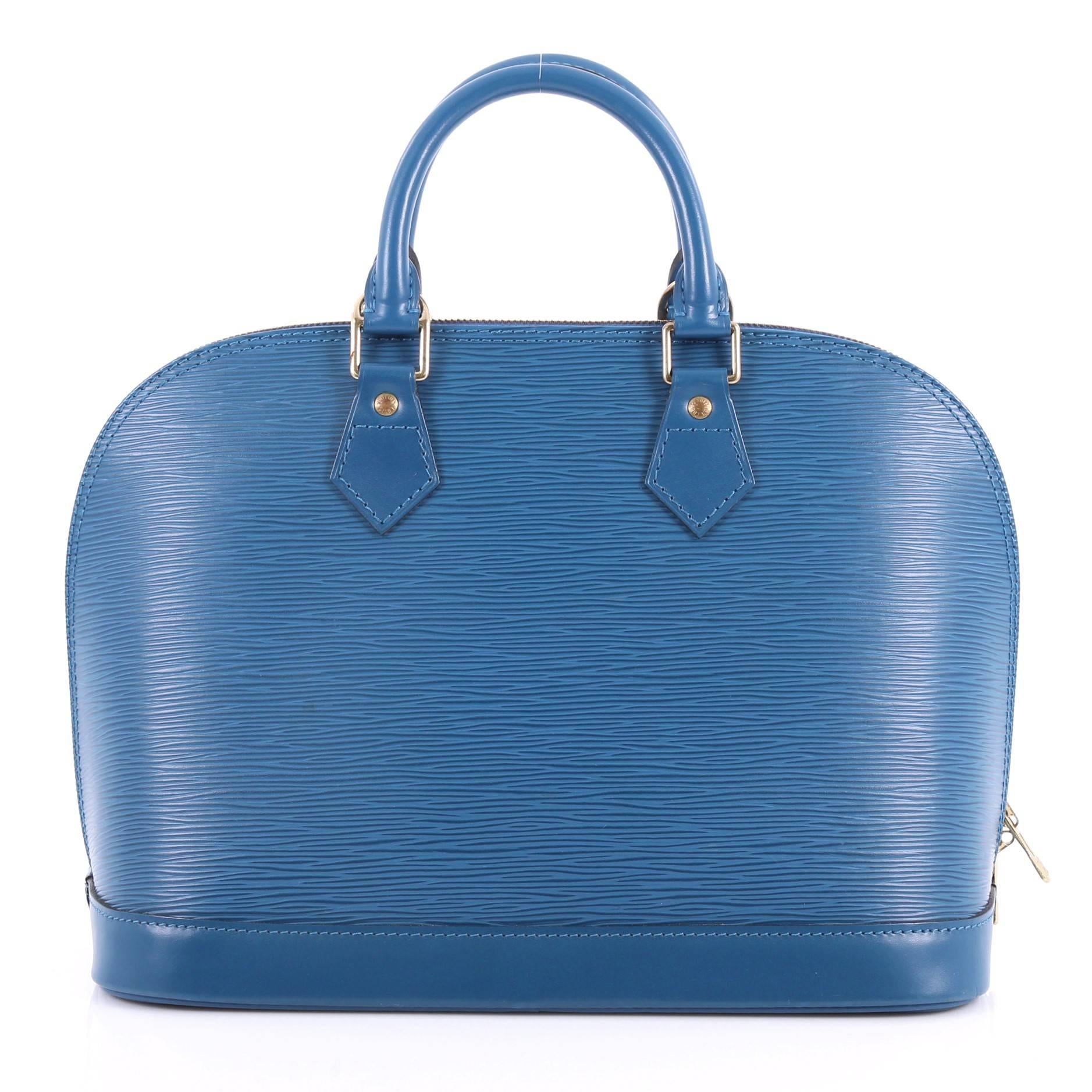  Louis Vuitton Vintage Alma Handbag Epi Leather PM  In Good Condition In NY, NY