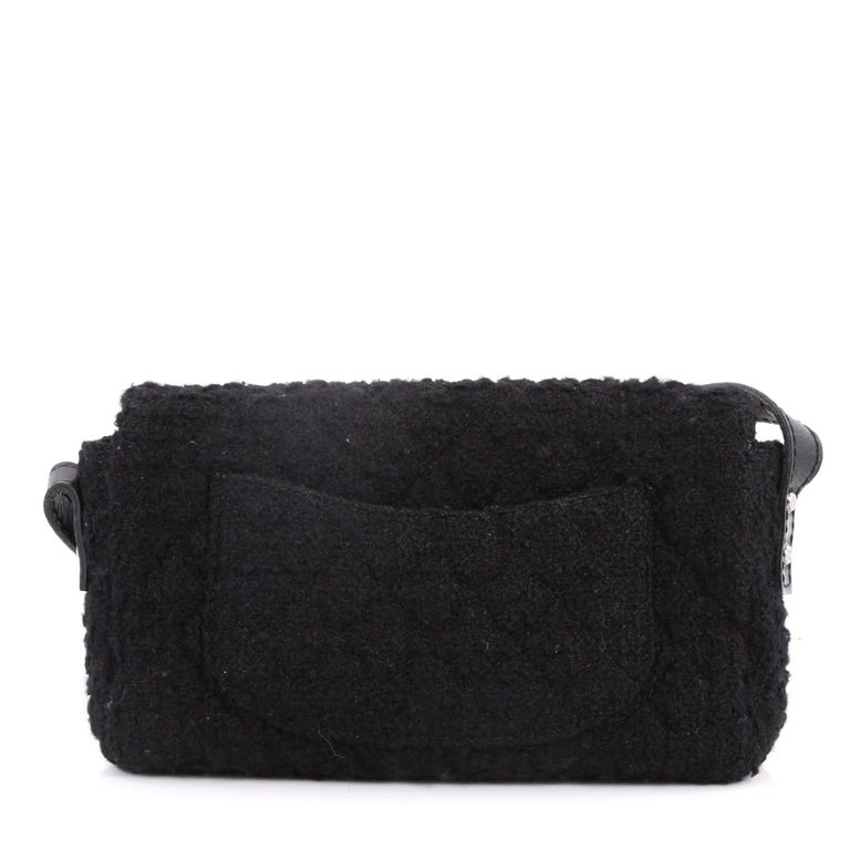 Chanel Easy Reissue Messenger Flap Bag Quilted Tweed Small at 1stDibs