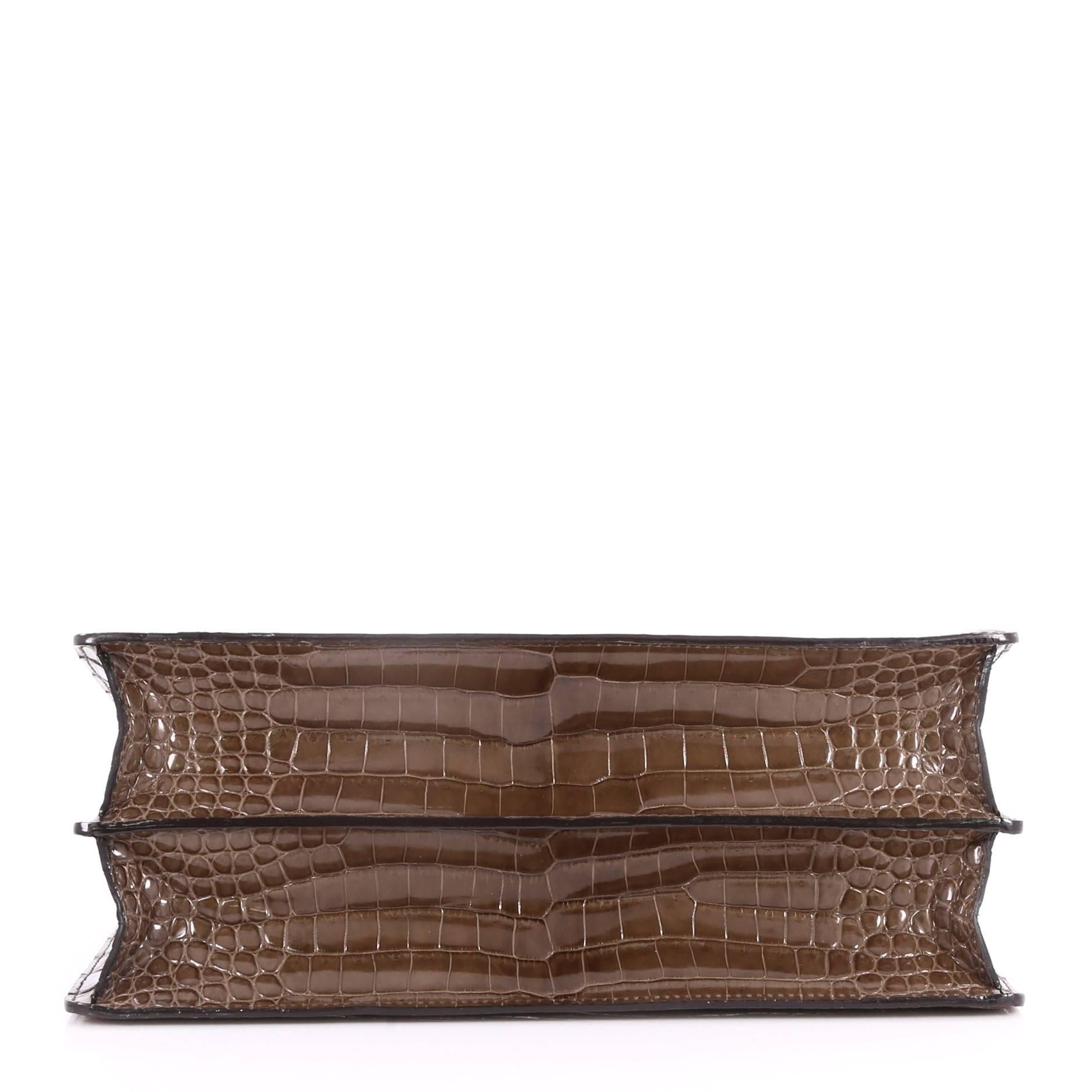 Brown Louis Vuitton Deesse Handbag Crocodile MM