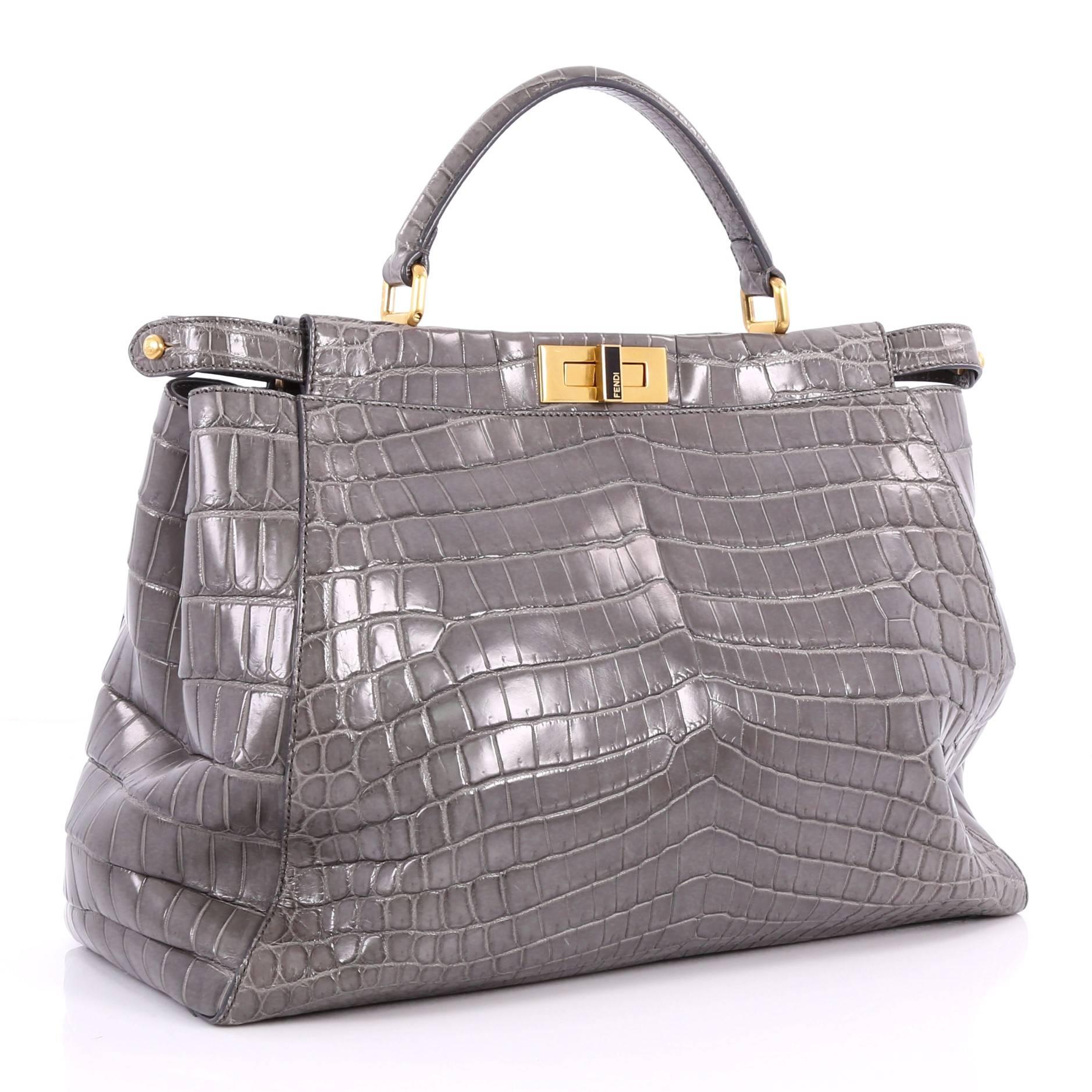 fendi peekaboo crocodile