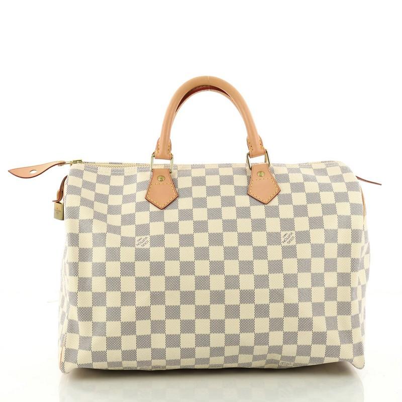 Louis Vuitton Speedy Handbag Damier 35 In Good Condition In NY, NY