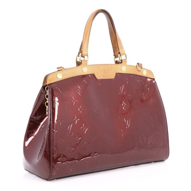 Brown Louis Vuitton Brea Handbag Monogram Vernis MM