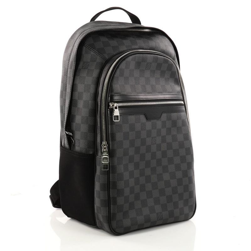 Black Louis Vuitton Michael Backpack Damier Graphite