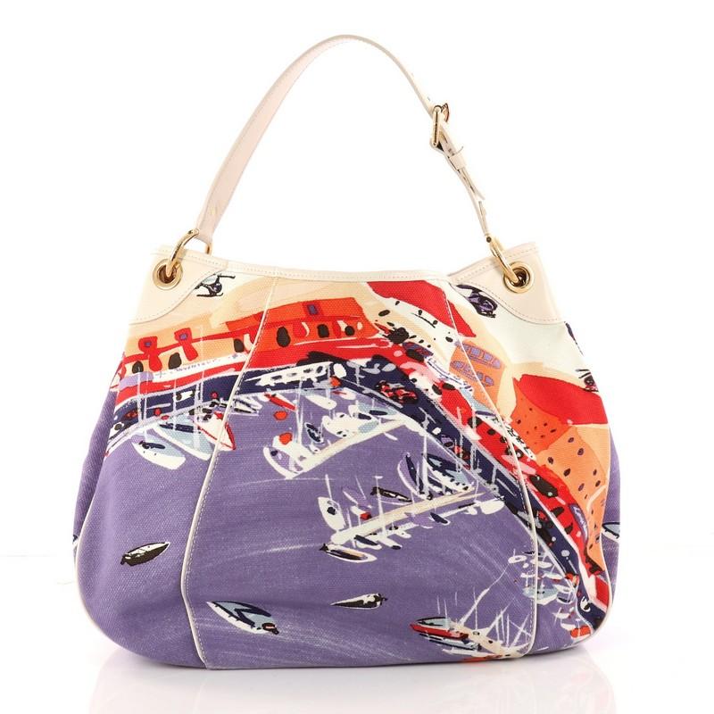 Gray Louis Vuitton Galliera Handbag Limited Edition Riviera Canvas