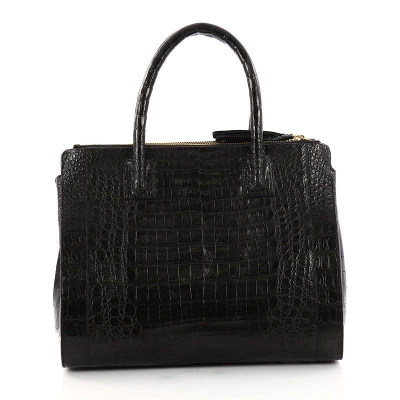 Nancy Gonzalez Double Zip Convertible Tote Crocodile Large In Good Condition In NY, NY