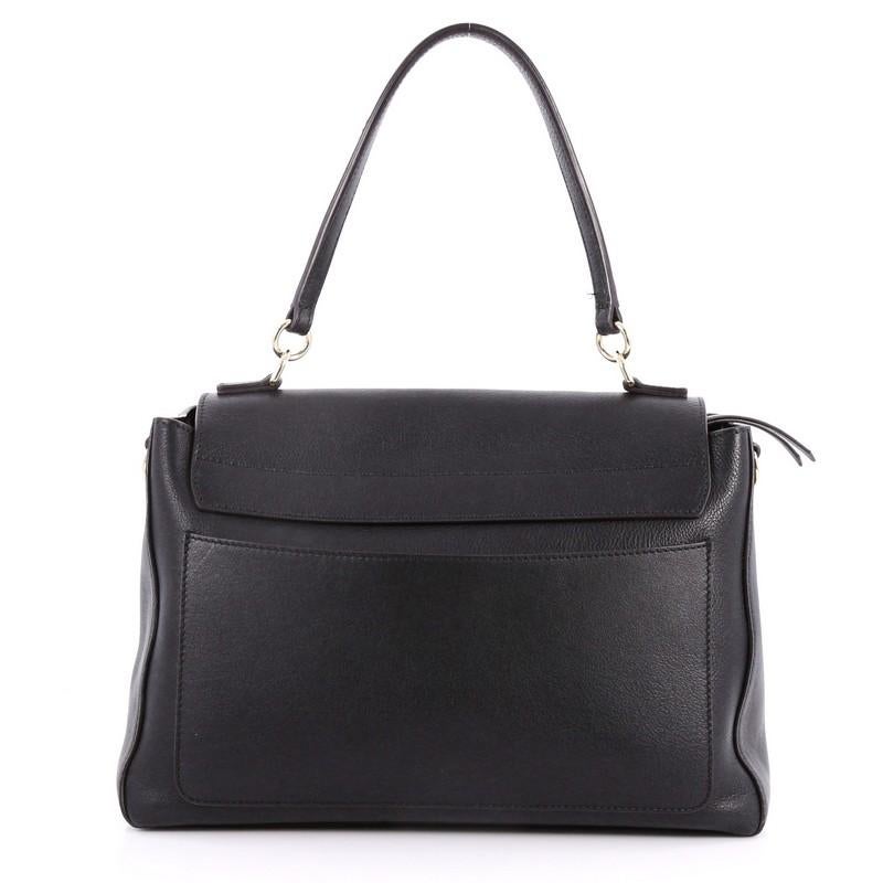 Black Chloe Faye Day Handbag Leather with Suede Medium
