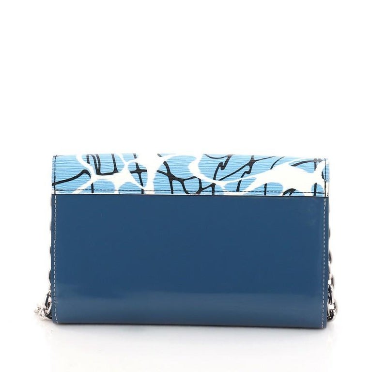 Louis Vuitton Twist Chain Wallet Limited Edition Aqua Print Epi Leather at  1stDibs