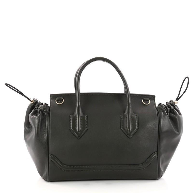 Black Versace Coulisse Palazzo Medusa Empire Handbag Leather Large