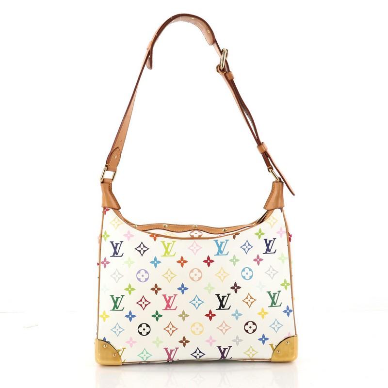 Beige Louis Vuitton Boulogne Handbag Monogram Multicolor