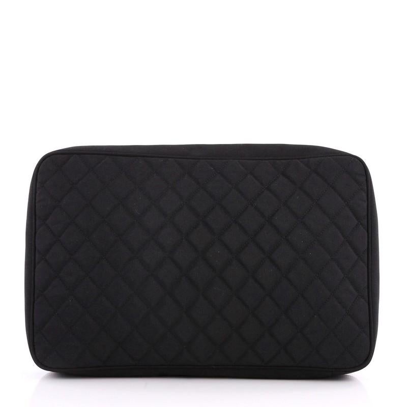 Black Chanel Laptop Sleeve Quilted Nylon