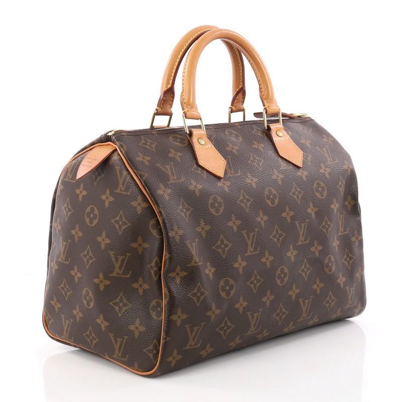 Black Louis Vuitton Speedy Handbag Monogram Canvas 30