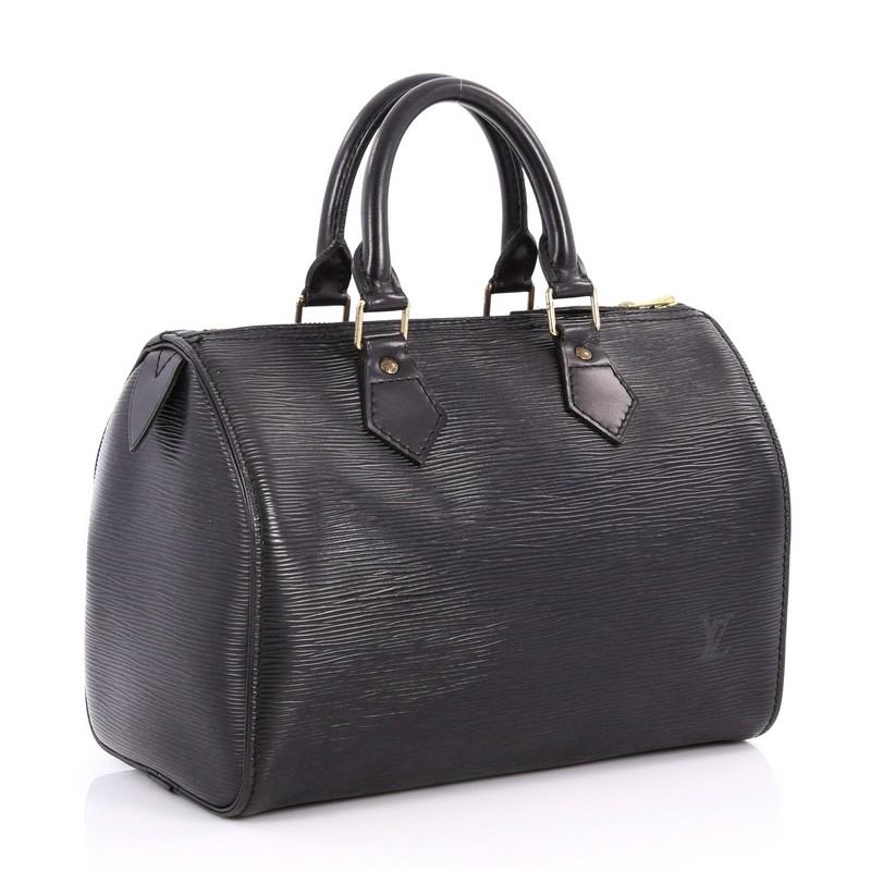 Black Louis Vuitton Speedy Handbag Epi Leather 25