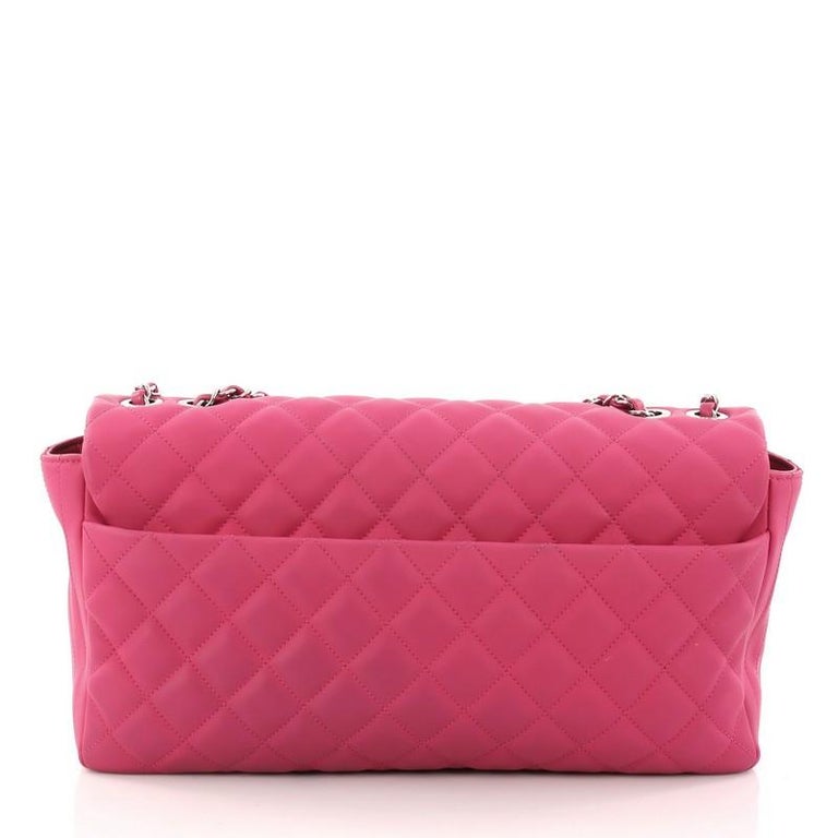 Chanel Coco Rain Flap Bag Quilted Rubber Jumbo at 1stDibs