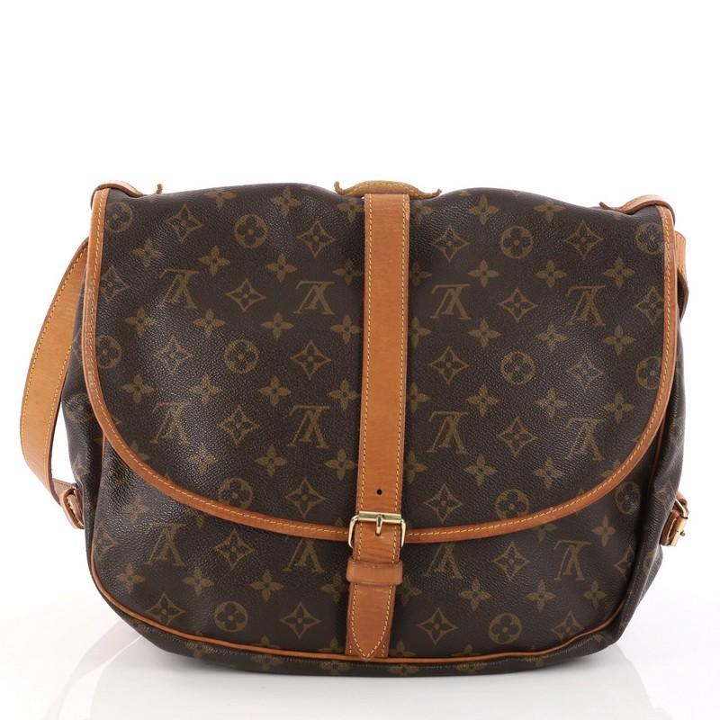 Louis Vuitton Saumur Handbag Monogram Canvas MM In Good Condition In NY, NY