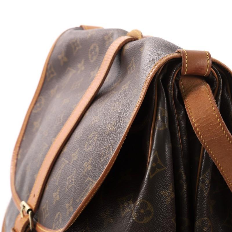 Louis Vuitton Saumur Handbag Monogram Canvas MM 1