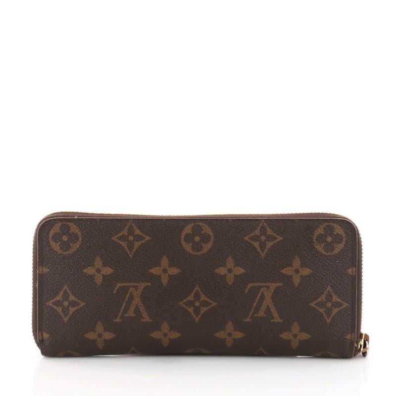 Louis Vuitton Clemence Wallet Monogram Canvas In Good Condition In NY, NY