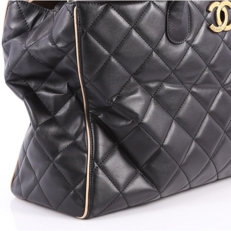 Chanel Portobello Logo Tote Quilted Lambskin Large 2