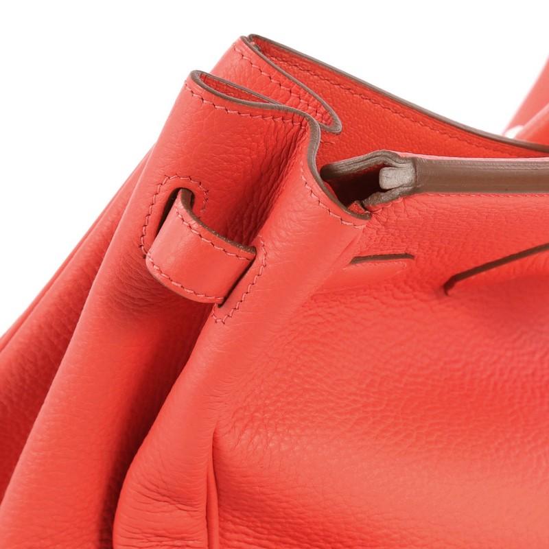 Hermes Birkin Handbag Bougainvillia Red Clemence with Palladium Hardware 35  4