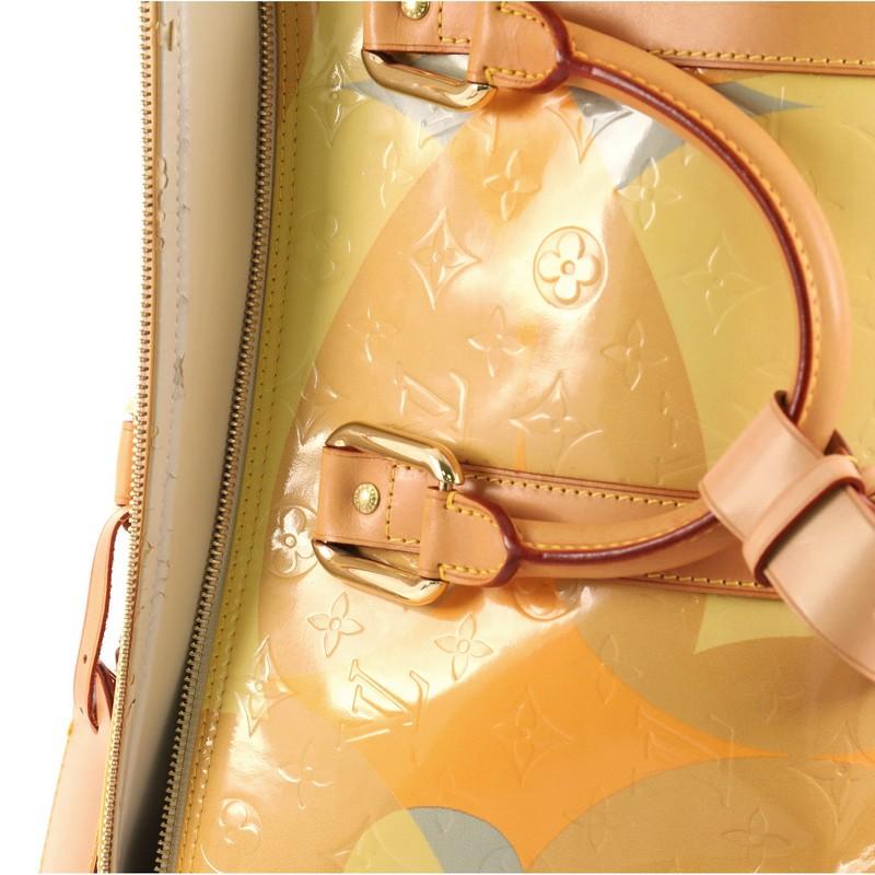 Louis Vuitton Barrel Keepall Handbag Fleur Monogram Vernis 45 1