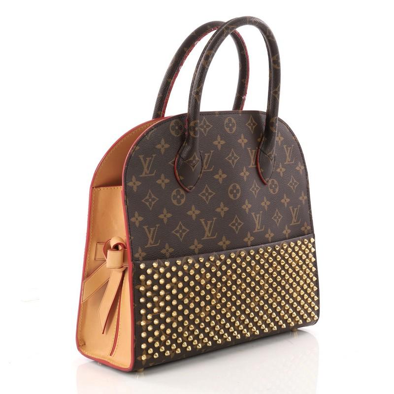 Black Louis Vuitton Limited Edition Christian Louboutin Shopping Bag Calf Hair 