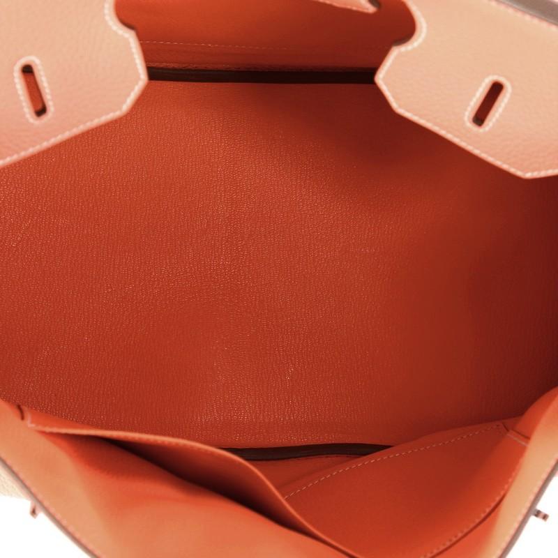 Hermes Birkin Handbag Crevette Pink Clemence with Palladium Hardware 35 1