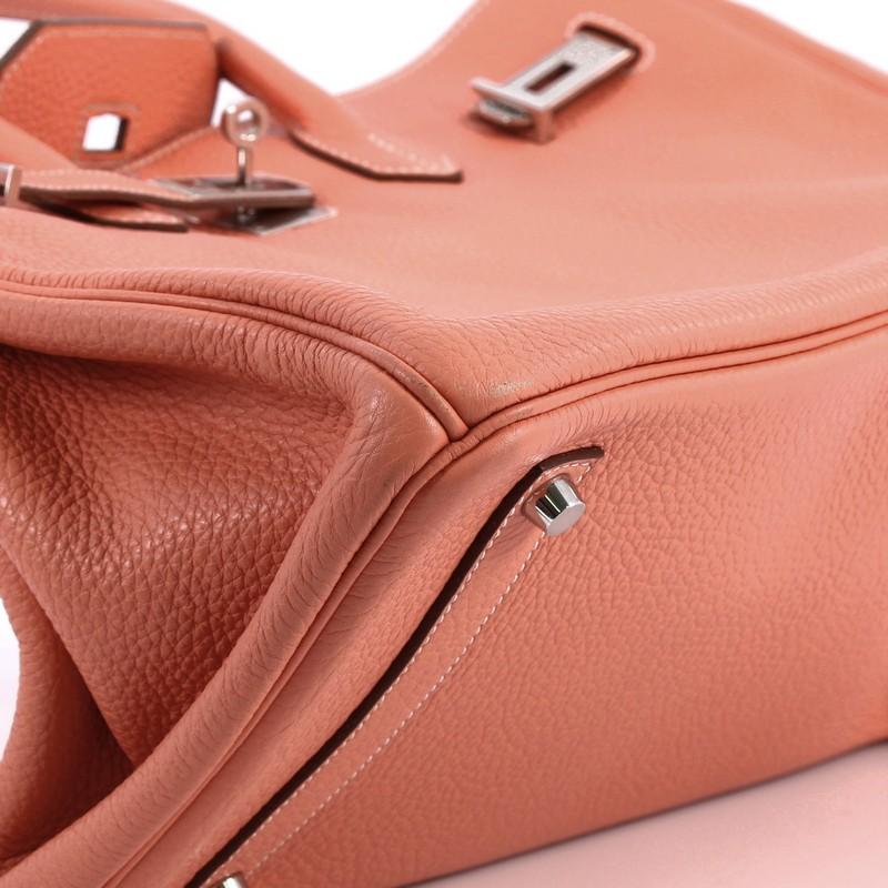 Hermes Birkin Handbag Crevette Pink Clemence with Palladium Hardware 35 4