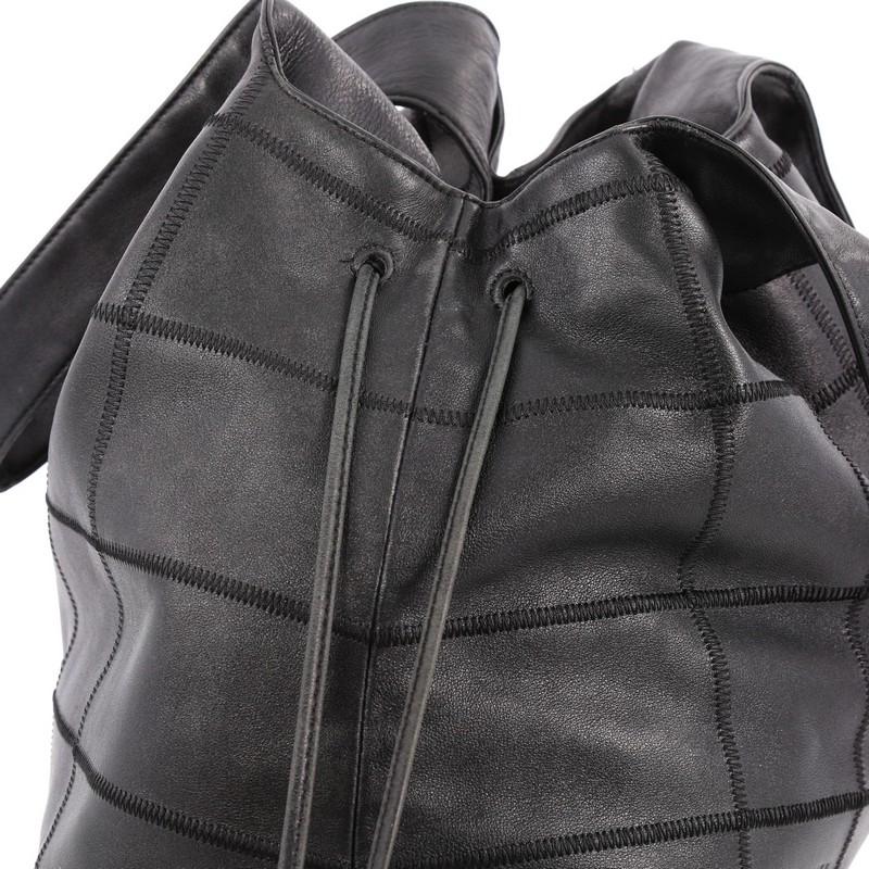Chanel Square Stitch Tassel Hobo Quilted Leather Large 2
