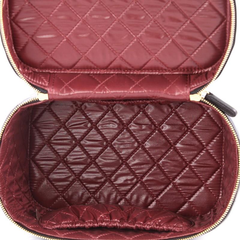 Black Chanel Vanity Case Quilted Lambskin Small