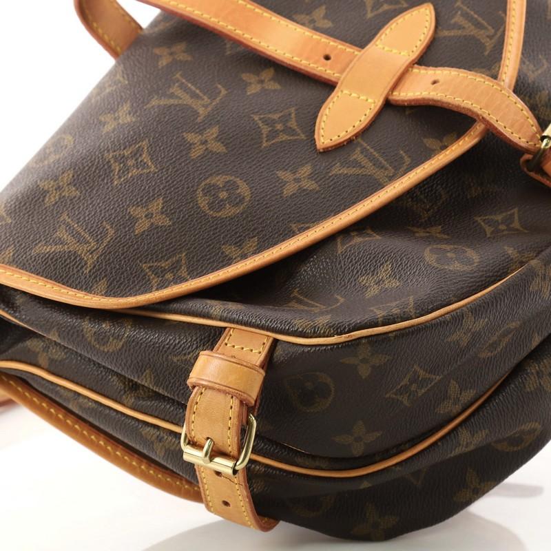 Louis Vuitton Saumur Handbag Monogram Canvas PM 3