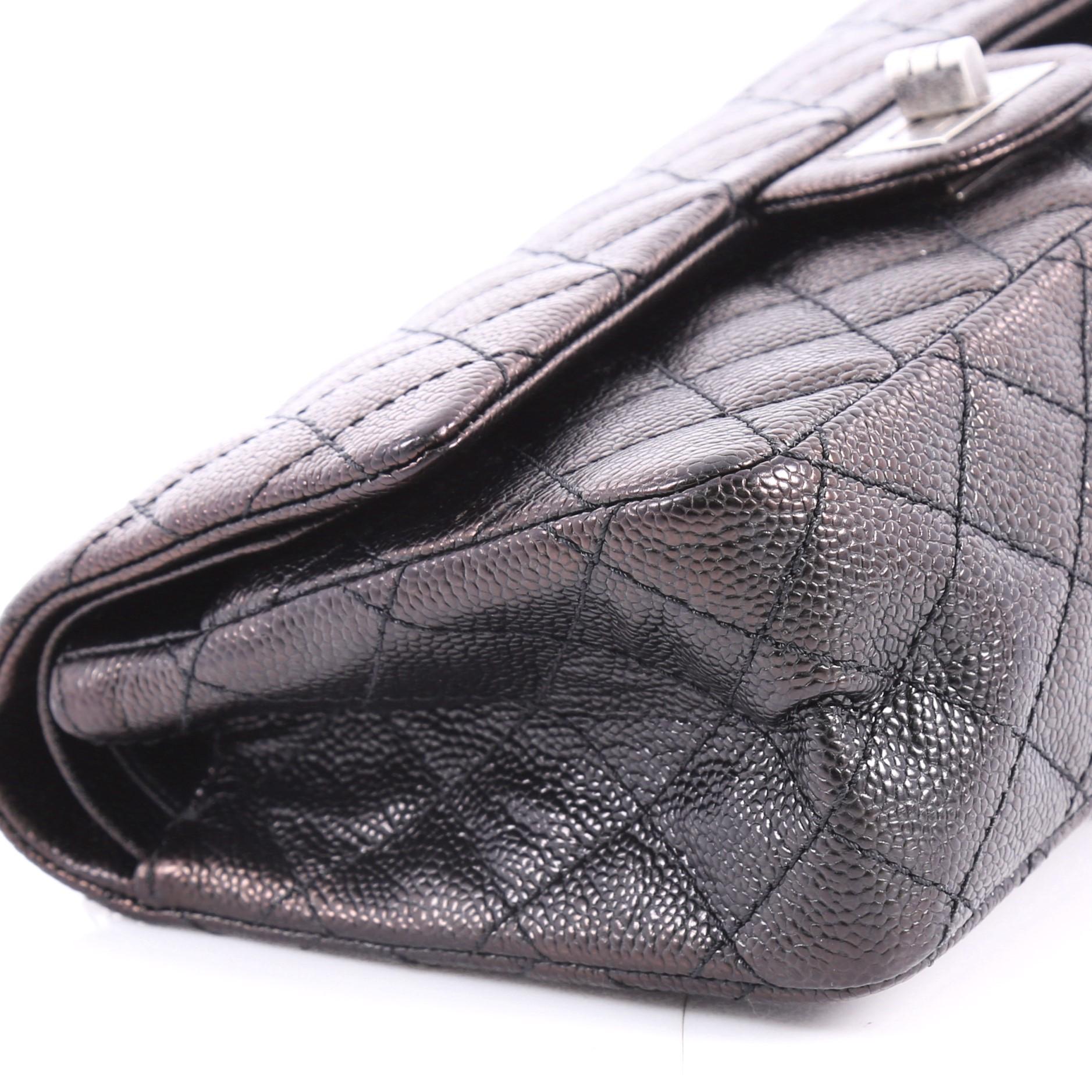 Chanel Reissue 2.55 Handbag Quilted Caviar 225 1