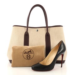 Hermes Garden Party Tote Toile and Leather 36