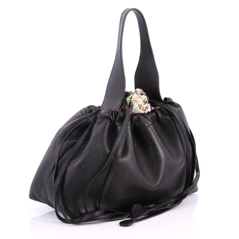 Celine Foulard Drawstring Handbag Leather at 1stDibs celine