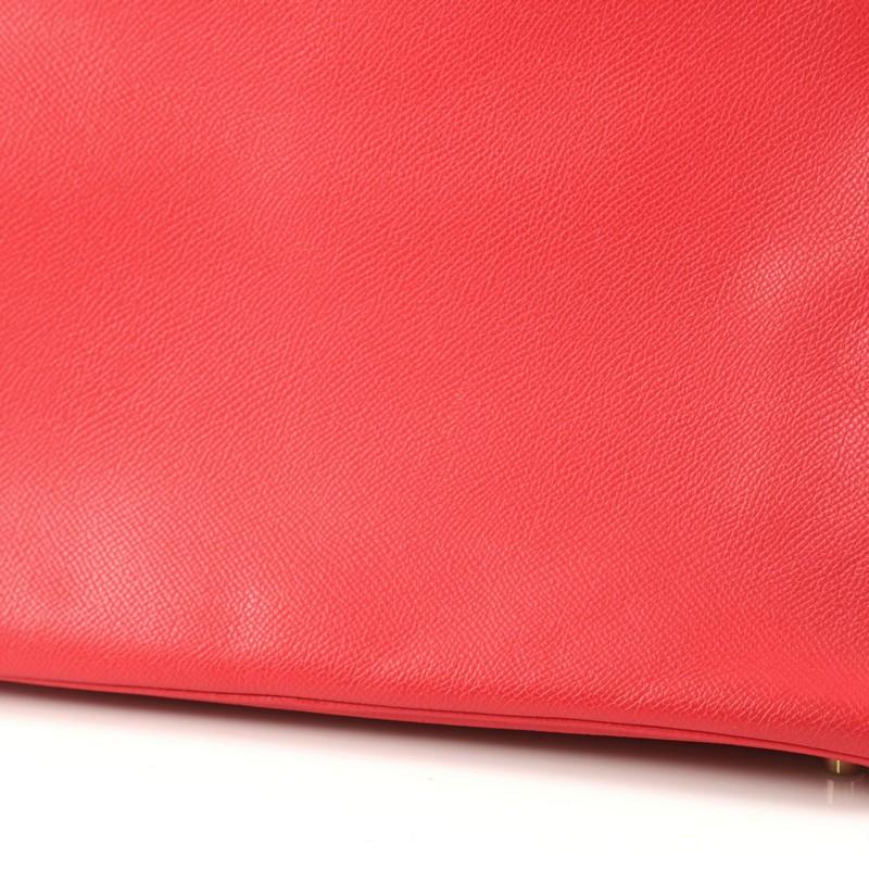 Hermes Birkin Handbag Rouge Vif Epsom with Gold Hardware 35 3