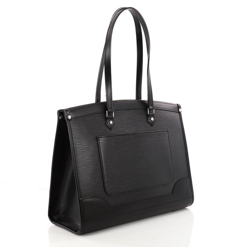 Black Louis Vuitton Madeleine Handbag Epi Leather GM