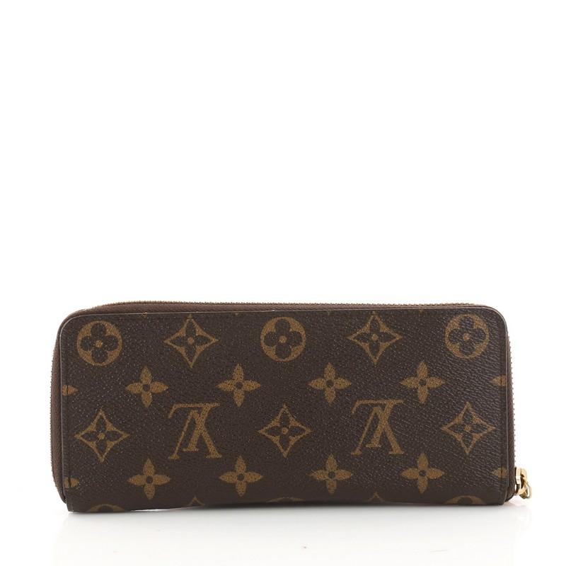 Louis Vuitton Clemence Wallet Monogram Canvas In Good Condition In NY, NY