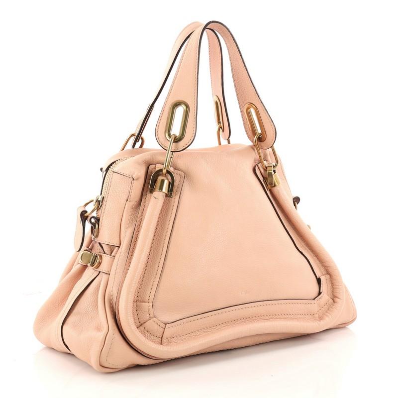 Orange Chloe Paraty Top Handle Bag Leather Medium