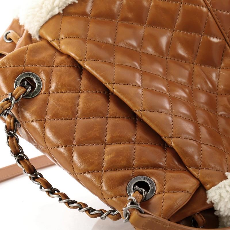 Chanel Mountain Backpack Shearling with Quilted Calfskin Small 1