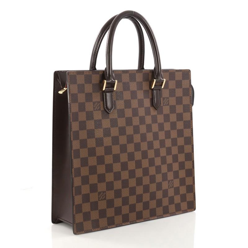 Black Louis Vuitton Venice Sac Plat Handbag Damier PM